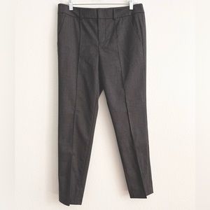 Vince Tapered and Cropped Dark Grey Mid-Rise Wool Pants (Size 6)